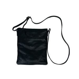 Margot New York Black Leather Crossbody Bag Multiple Compartments Everyday Purse